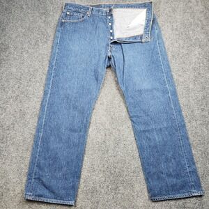 Vintage Levis 501XX Jeans Mens 40x29 Blue Medium Wash Denim Button Fly USA 90s